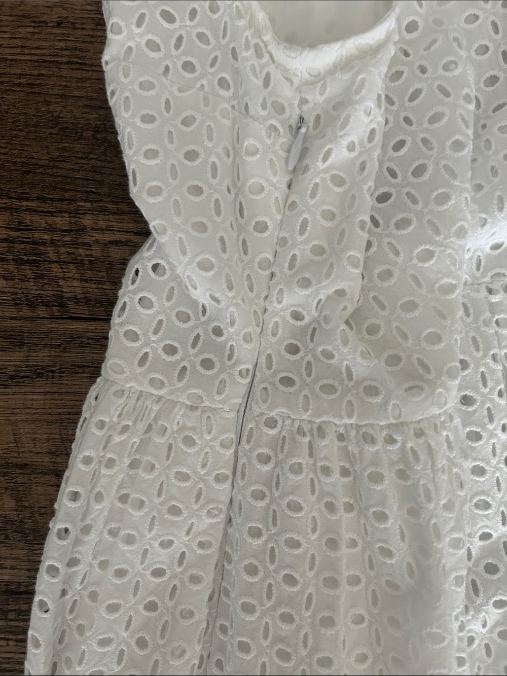 Banana Republic White Sleeveless Eyelet Mini Dress - Picture 5 of 5